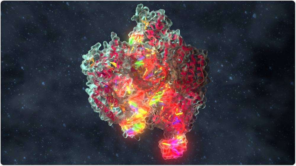 CRISPR genome editing taking place - an illustration by Alpha Tauri 3D Graphics