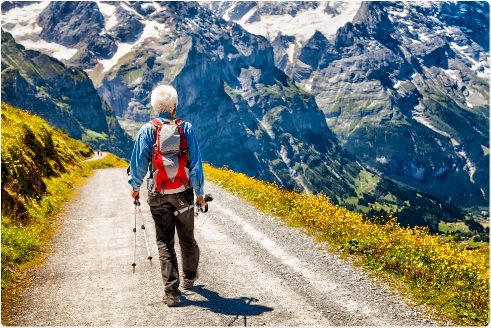 Old man hiking