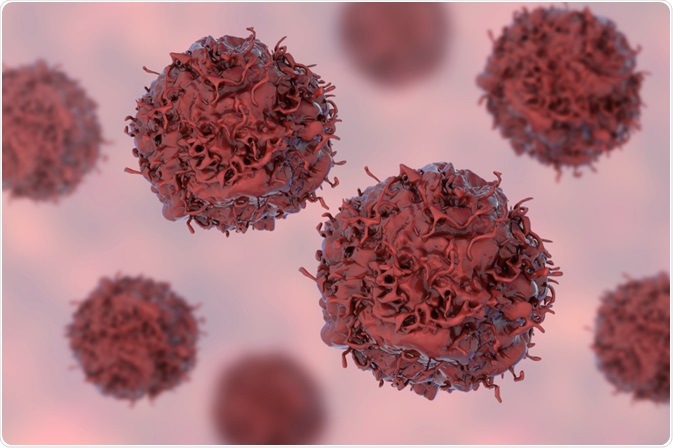 Illustrated cancer cells