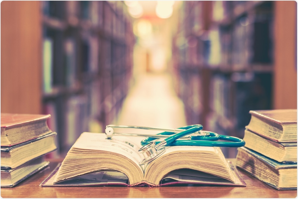 Book with stethoscope