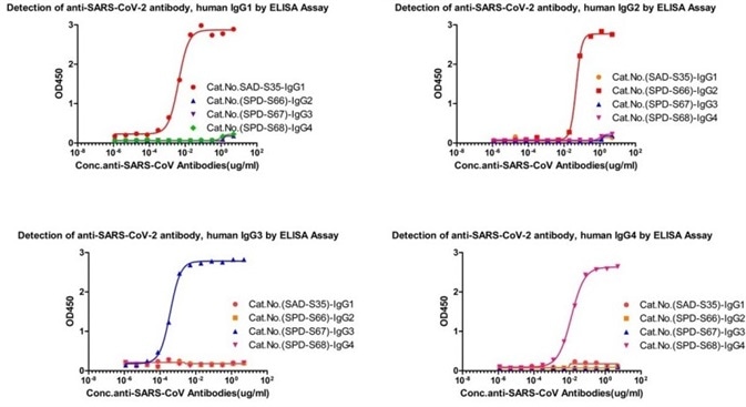 Cross-validation results of four IgG antibody subtypes detection