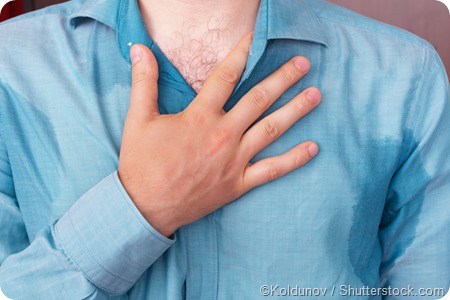 Excessive sweating man