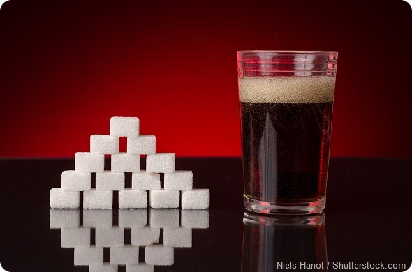 Fizzy drink and sugar