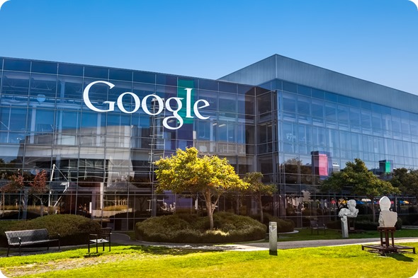 MOUNTAIN VIEW, CAUSA - October 12, 2013 Exterior view of a Google headquarters building. Google is a multinational corporation specializing in Internet-related services and products