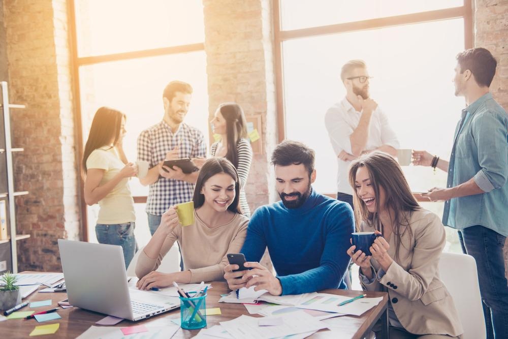 People Enjoying Work