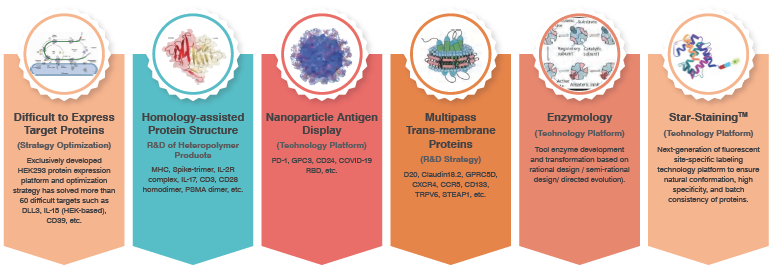 Platforms for the development of high-quality target proteins for specific applications