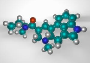 Molecular model of LSD.