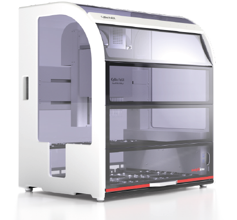 CyBio FeliX Liquid Handling Platform. The two-level deck design of the CyBio FeliX possesses a small footprint while providing sufficient deck positions for reagents, accessories and consumables
