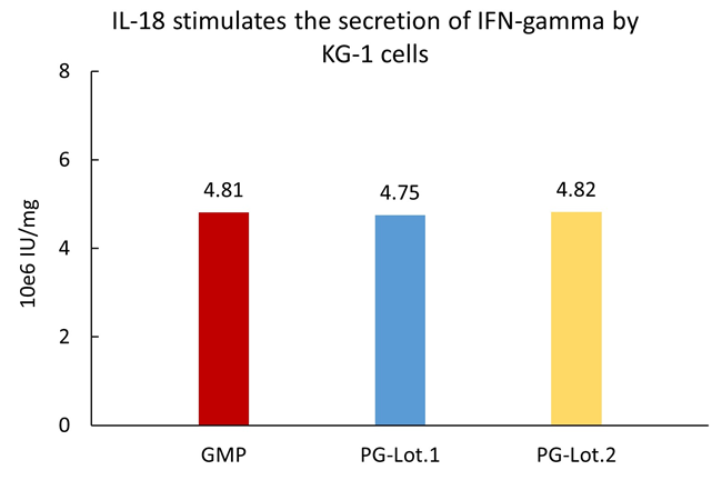 GMP-certified recombinant human IL-18 protein
