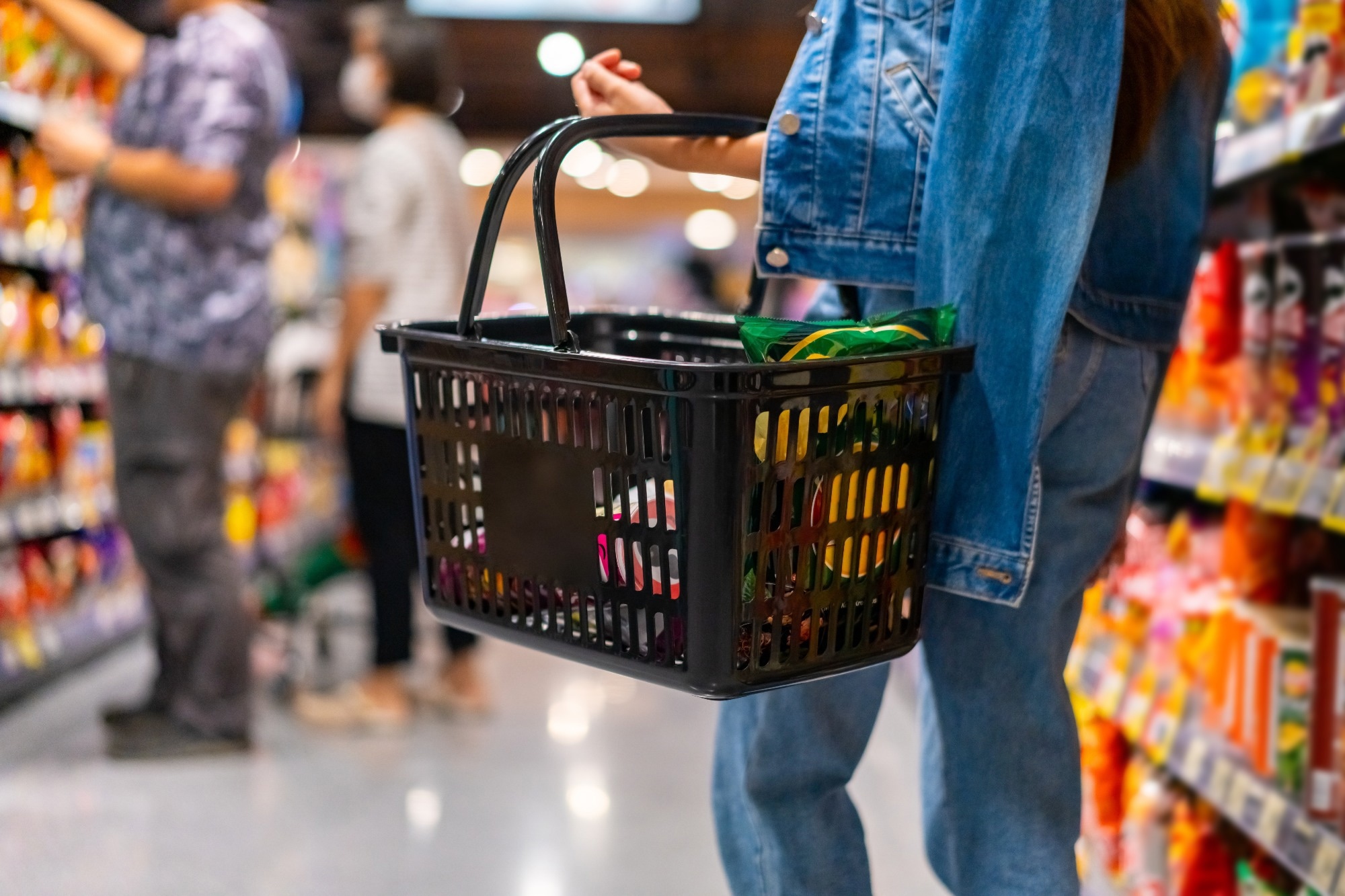 Shopping at department store.